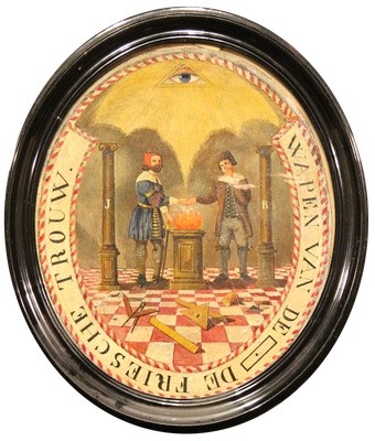 Logo van vrijmetselaarsloge De Friesche Trouw (nr. 20)