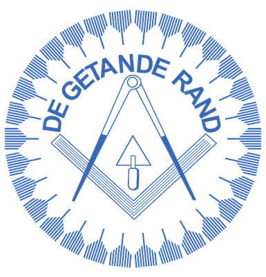 Logo van vrijmetselaarsloge De Getande Rand (nr. 222)