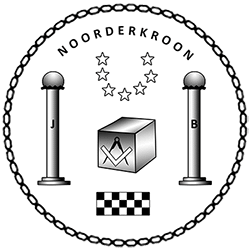 Logo van vrijmetselaarsloge Noorderkroon (nr. 265)