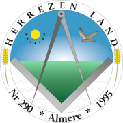 Logo van vrijmetselaarsloge Herrezen Land (nr. 290)